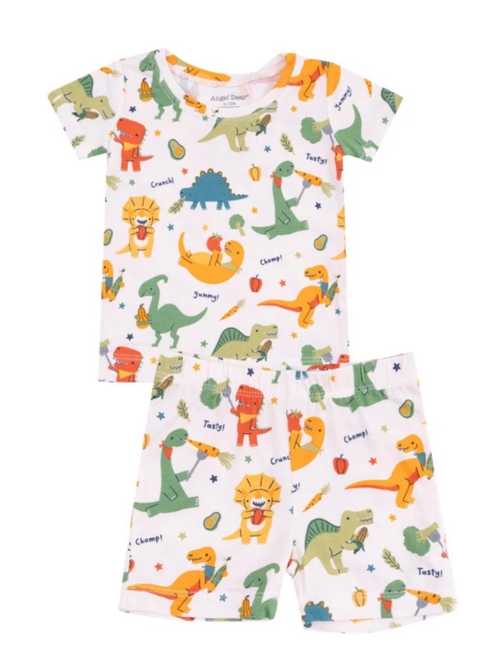 Angel Dear Lounge Shorts Set - Veggie Dinos